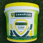 4kg (2) LawnPride turf container on a turf background