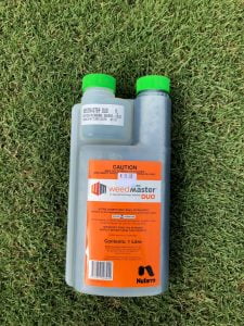 Weedmaster pro Glyphosate 1L on grass background