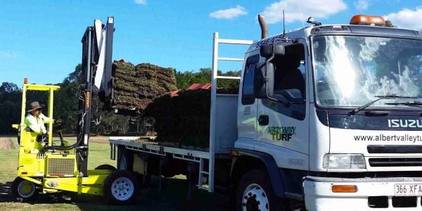 Our delivery truck and forklift